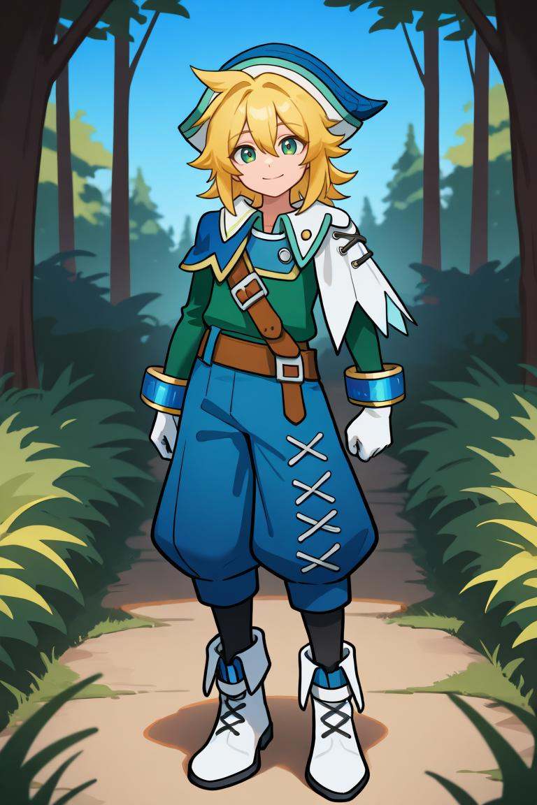crdef,  1boy,  green eyes on Tensor.Art