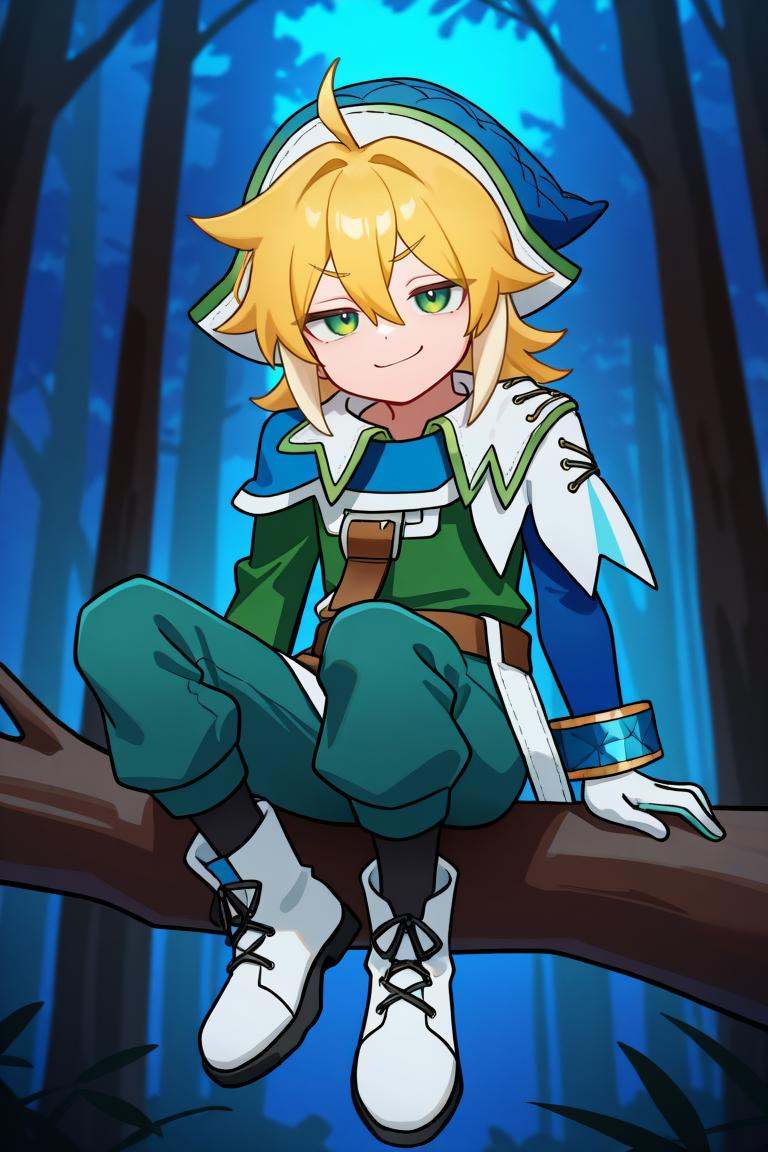 crdef,  1boy,  green eyes on Tensor.Art