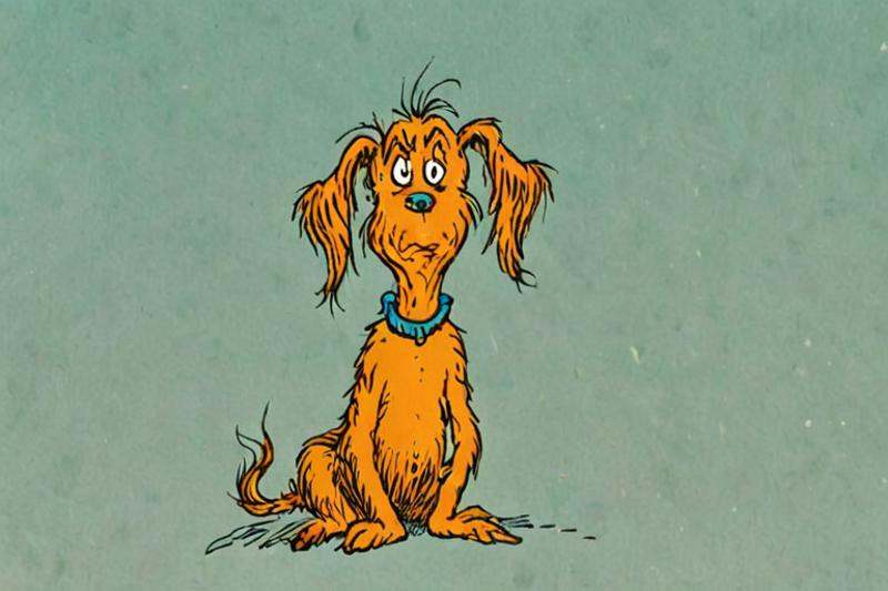 a children's book illustration of a little dog by Dr. Seuss on Tensor.Art