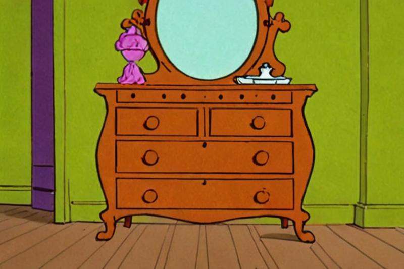 a frame of a animated film of a dresser,  style drseussfilm on Tensor.Art