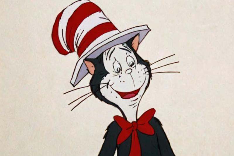a frame of a animated film of a cat in a hat,  style drseussfilm on Tensor.Art