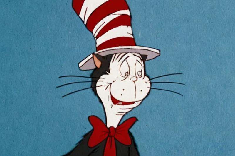 a frame of a animated film of a cat in a hat,  style drseussfilm on Tensor.Art