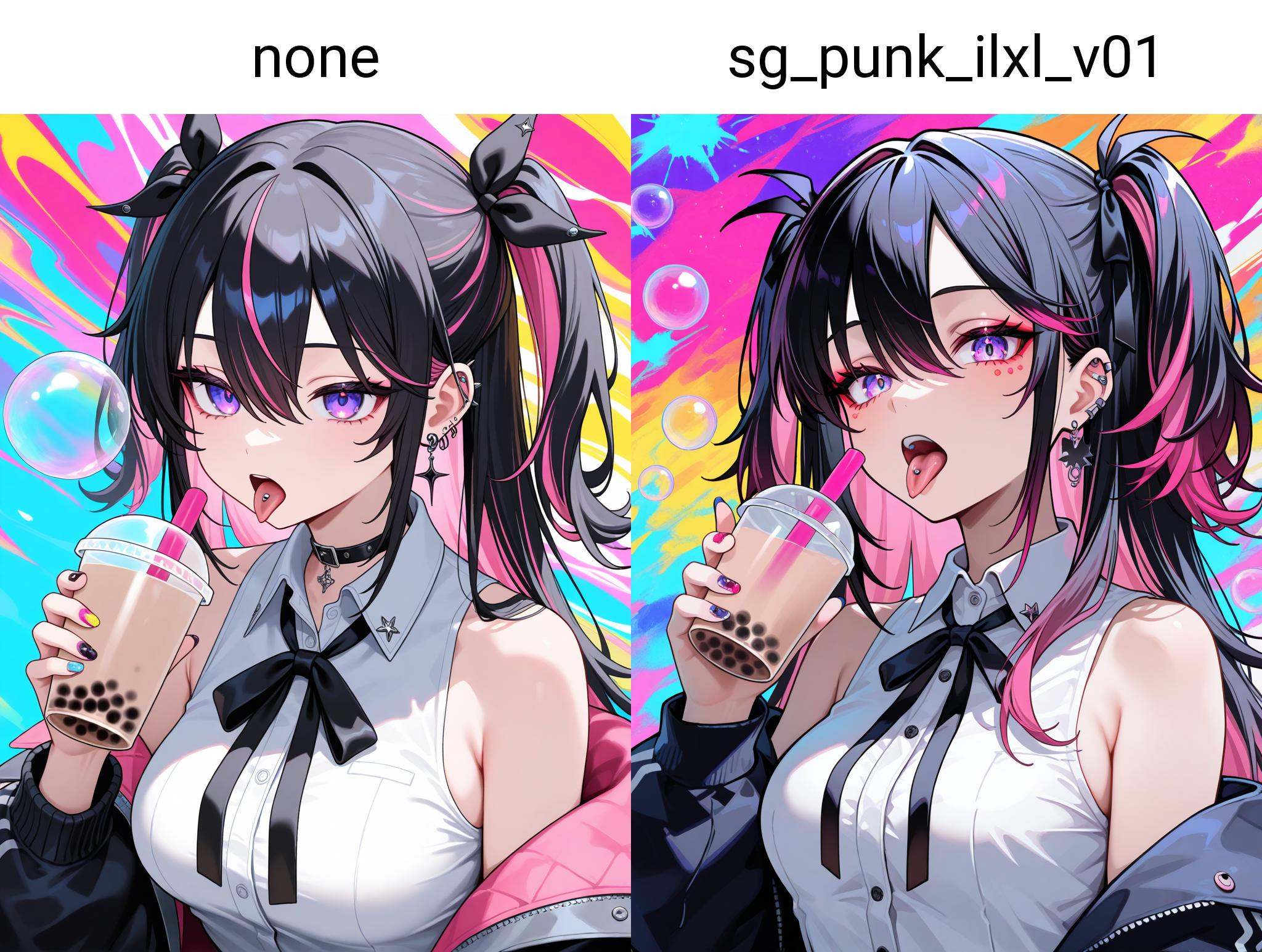 sg punk,  1girl,  solo on Tensor.Art