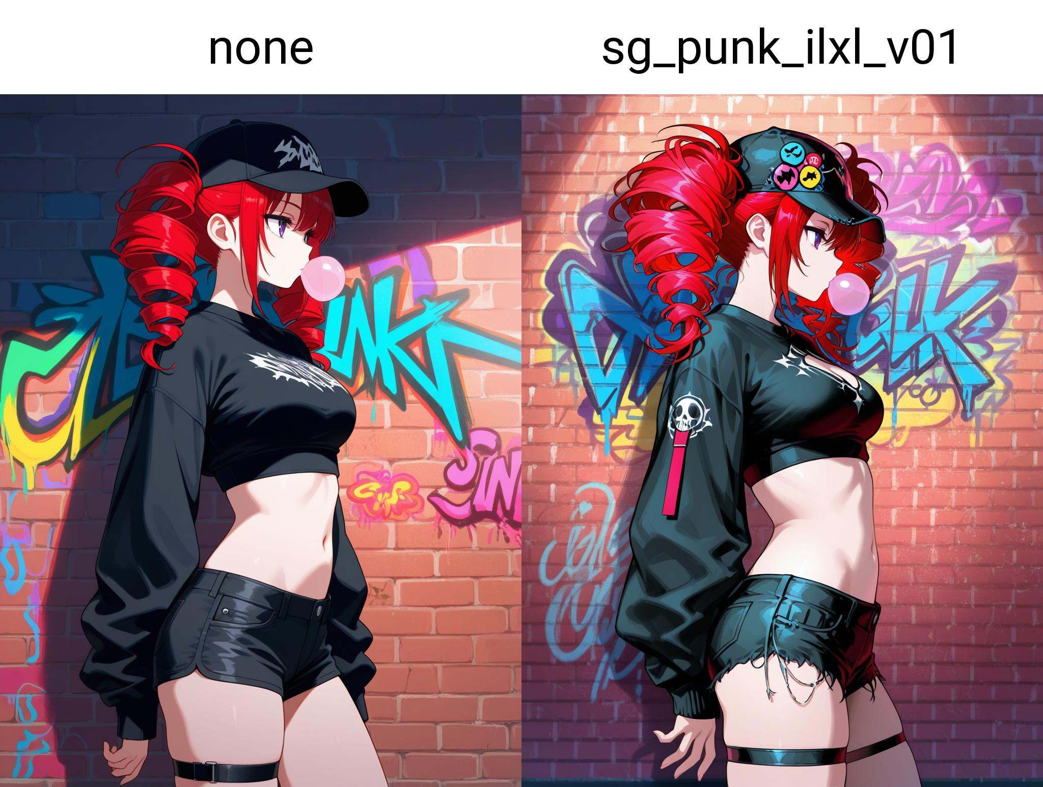 sg punk,  1girl,  solo on Tensor.Art