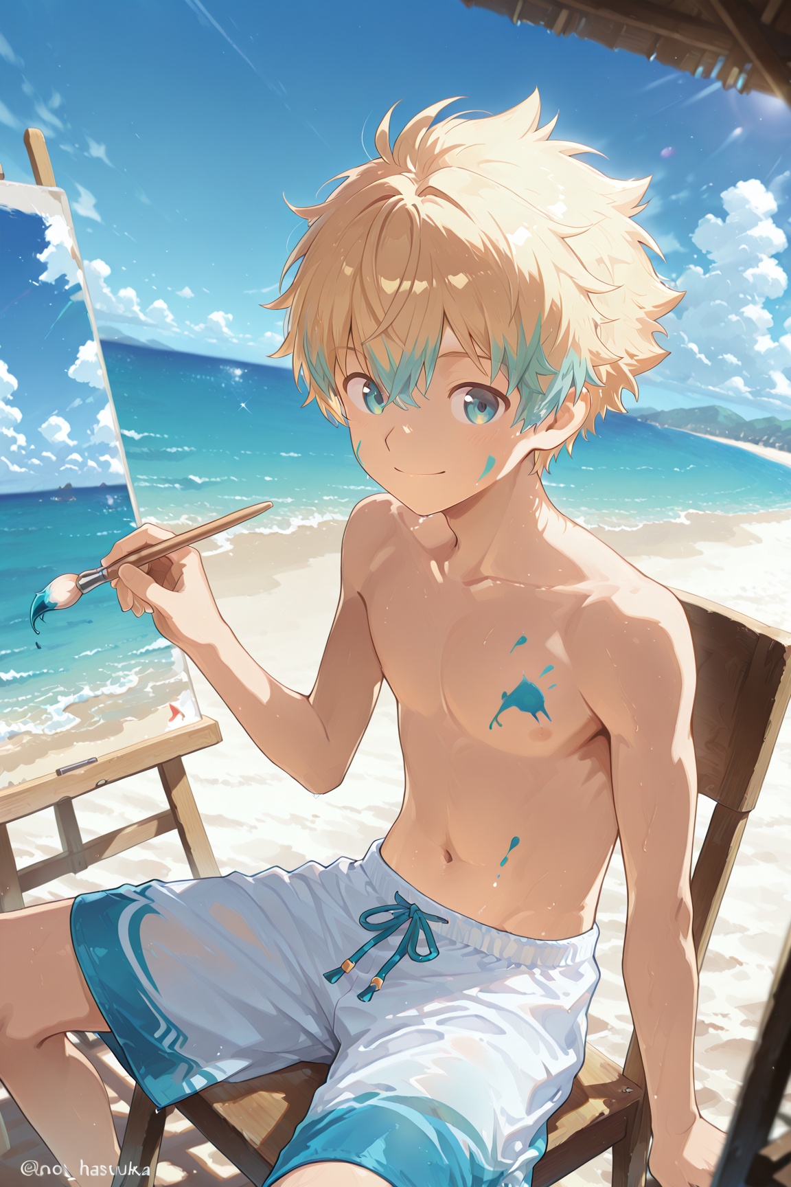 solo,  smile,  1boy on Tensor.Art