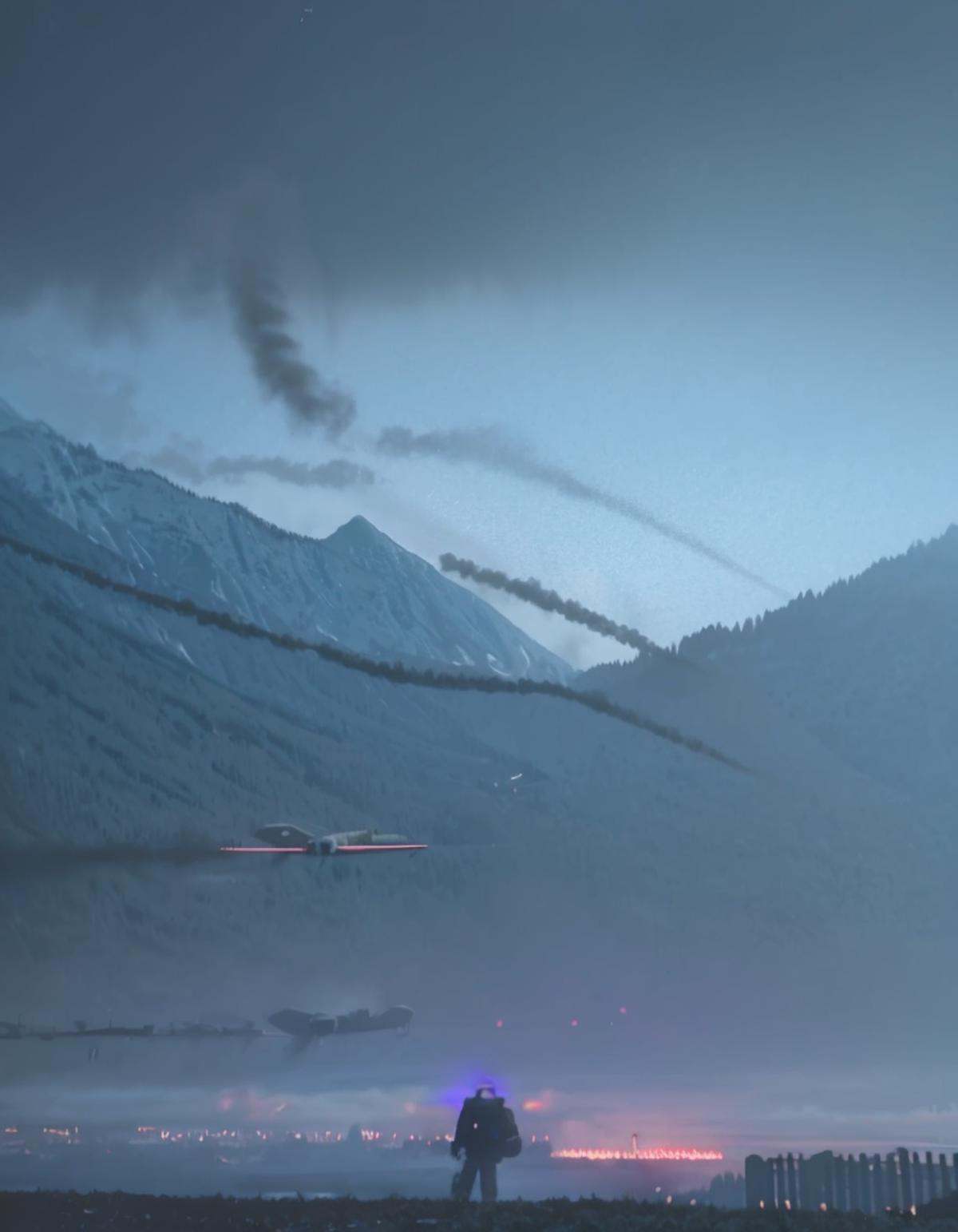 1boy,  aircraft,  building on Tensor.Art