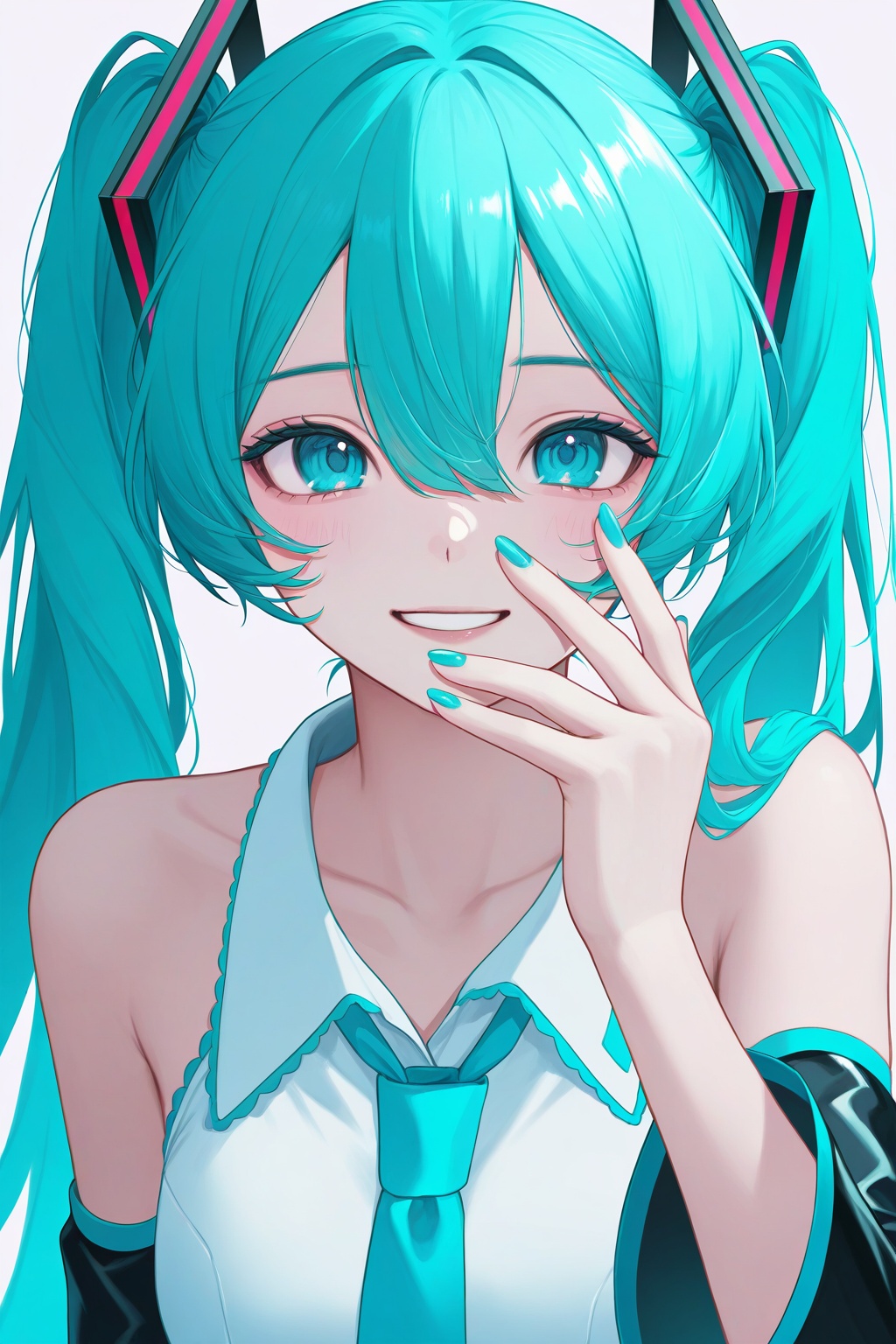 hatsune miku,  1girl,  aqua hair on Tensor.Art