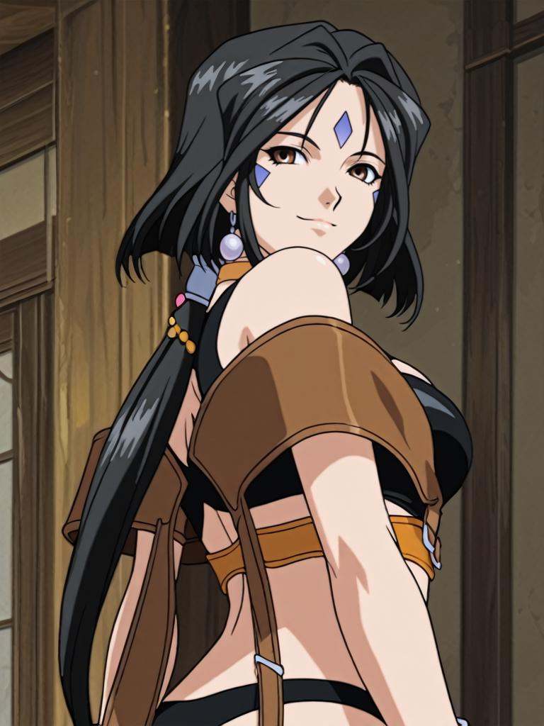 Expressiveh,  charming smile,  looking_back on Tensor.Art