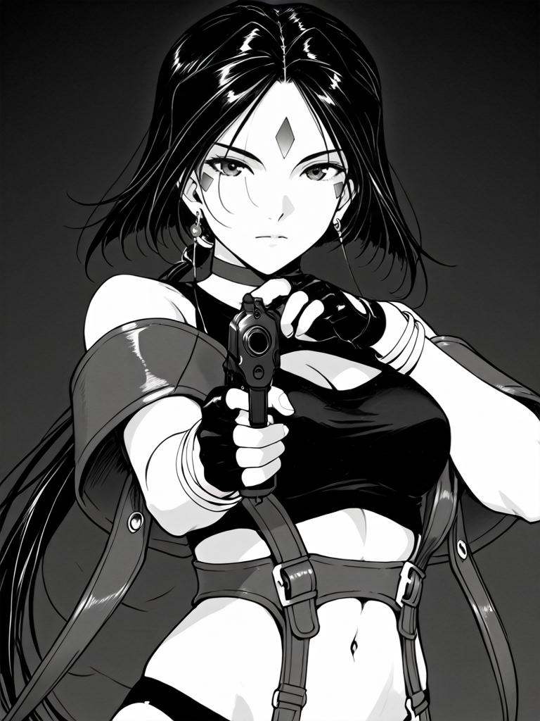 Expressiveh,  greyscale,  monochrome on Tensor.Art