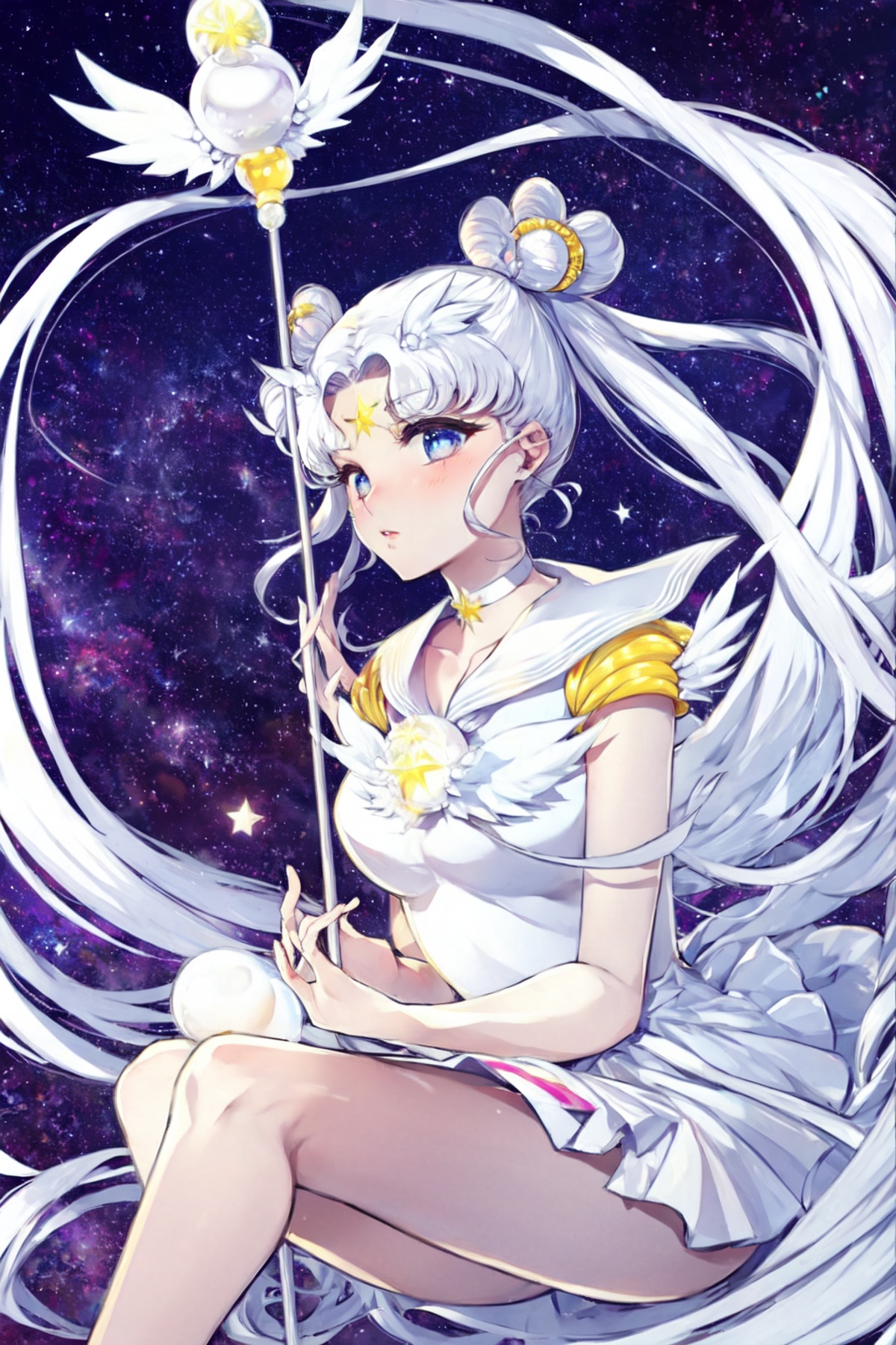 sailor collar,  white sailor collar,  sailor senshi uniform on Tensor.Art