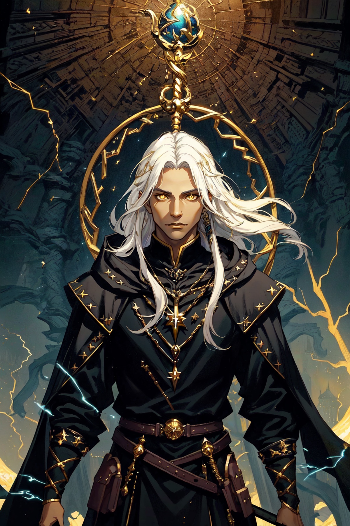 Raistlin Majere,  1boy,  male focus on Tensor.Art