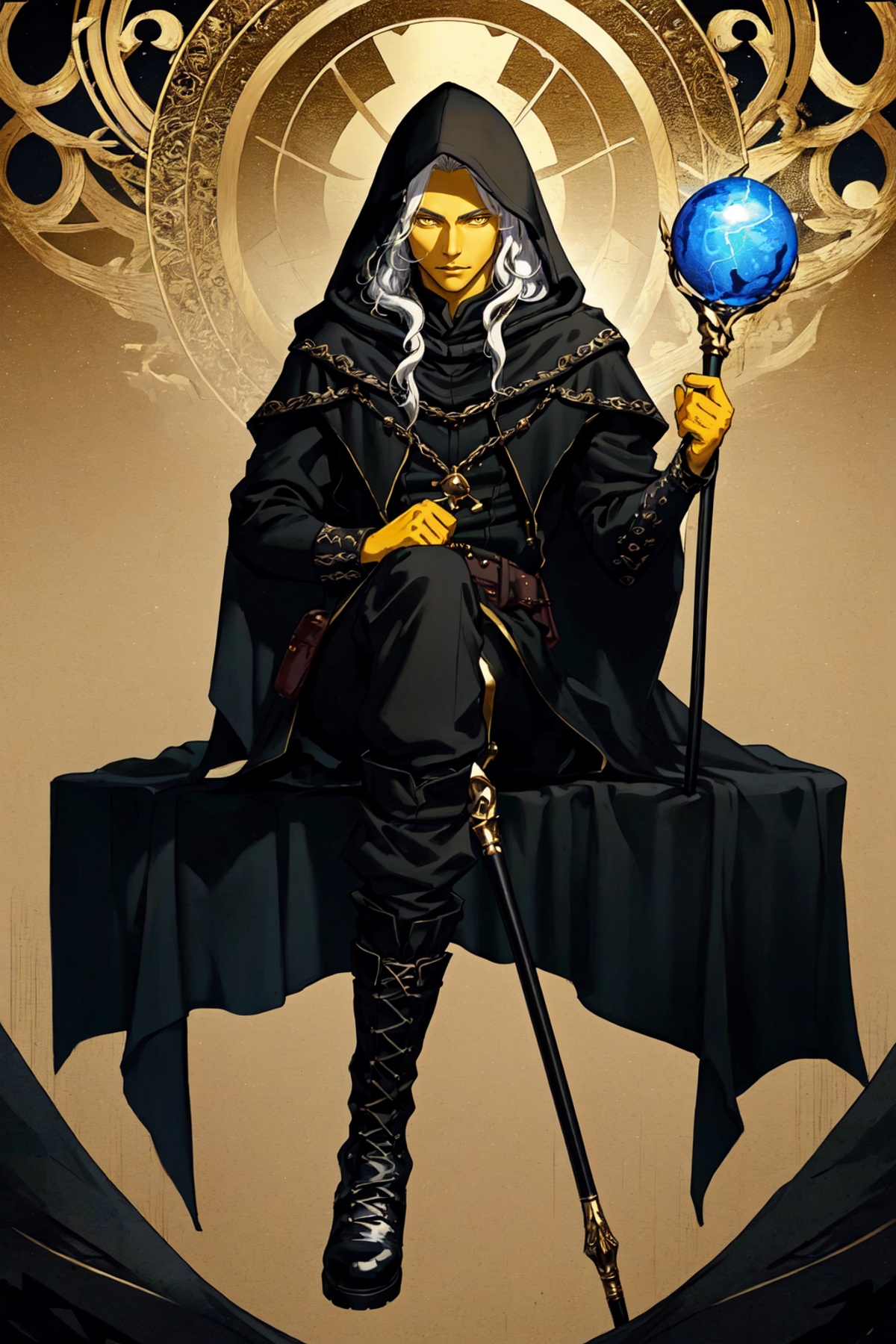 Raistlin Majere,  1boy,  male focus on Tensor.Art