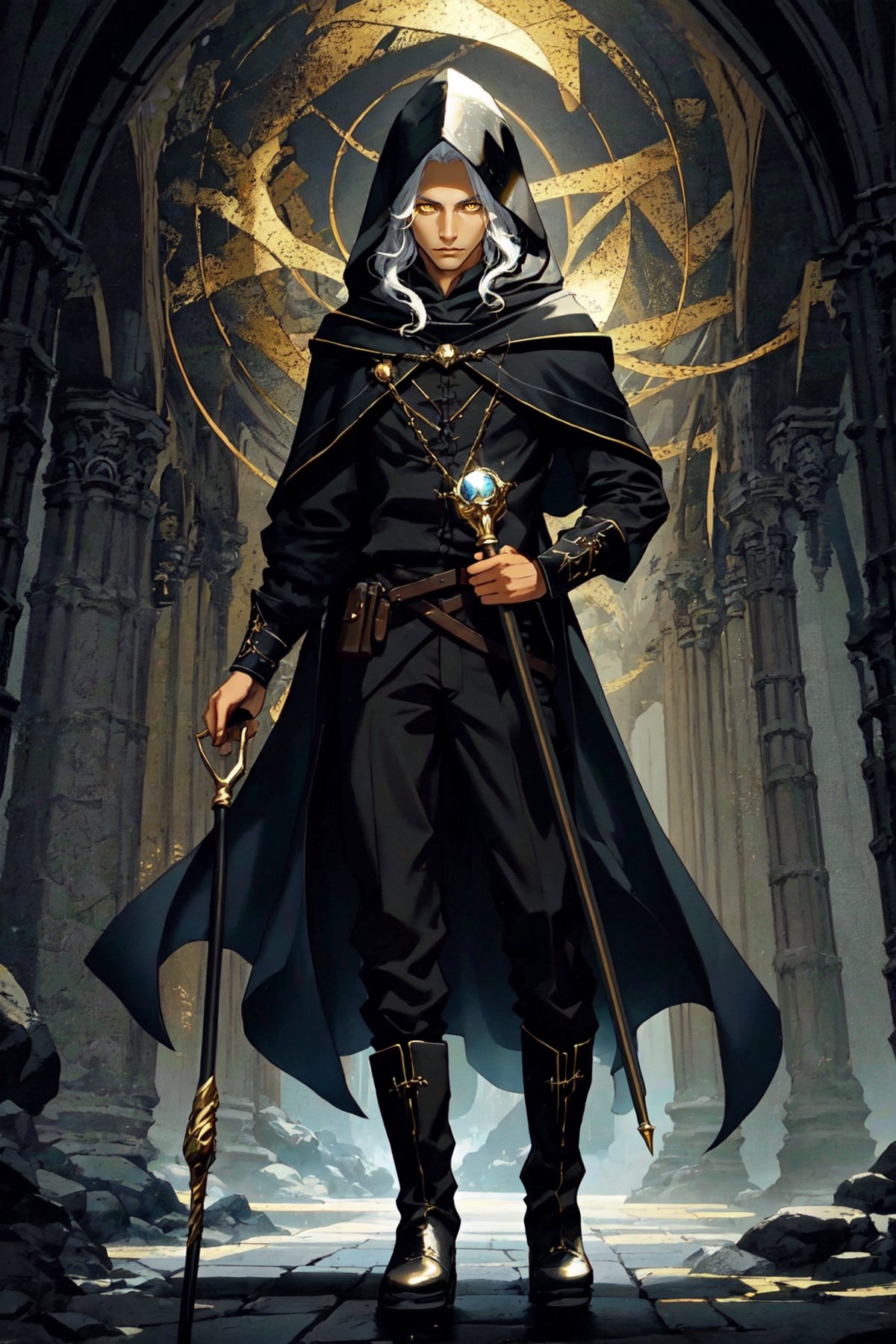 Raistlin Majere,  1boy,  male focus on Tensor.Art