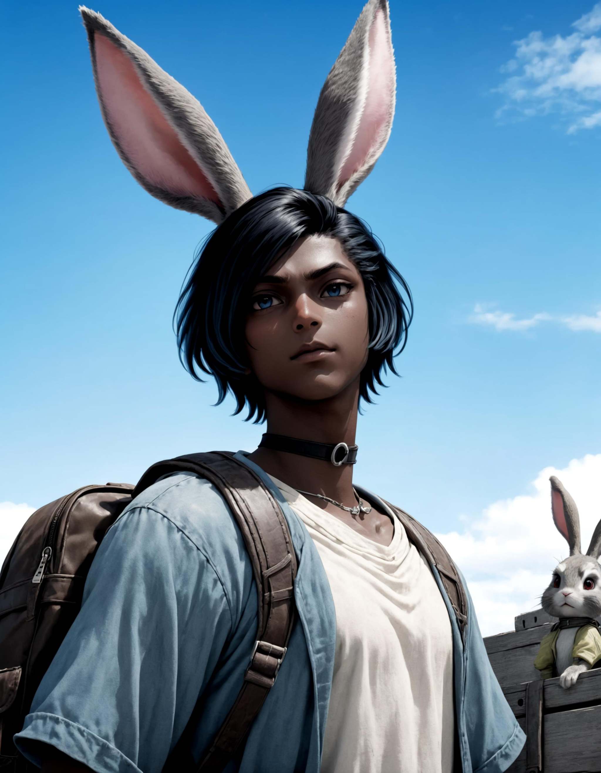hyperrealistic mixed media image of unimaginable dwntrilffxiv,  1boy,  male focus on Tensor.Art