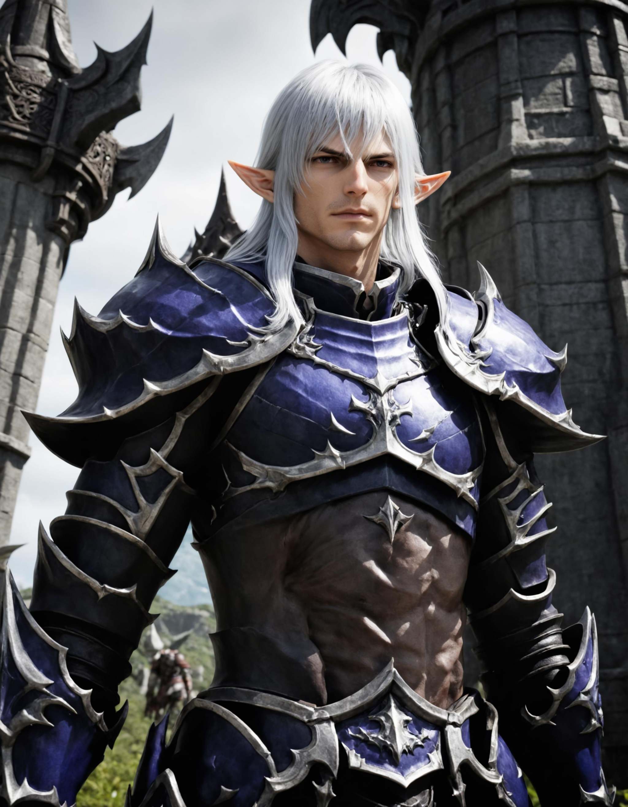 dwntrilffxiv,  face focus,  solo on Tensor.Art