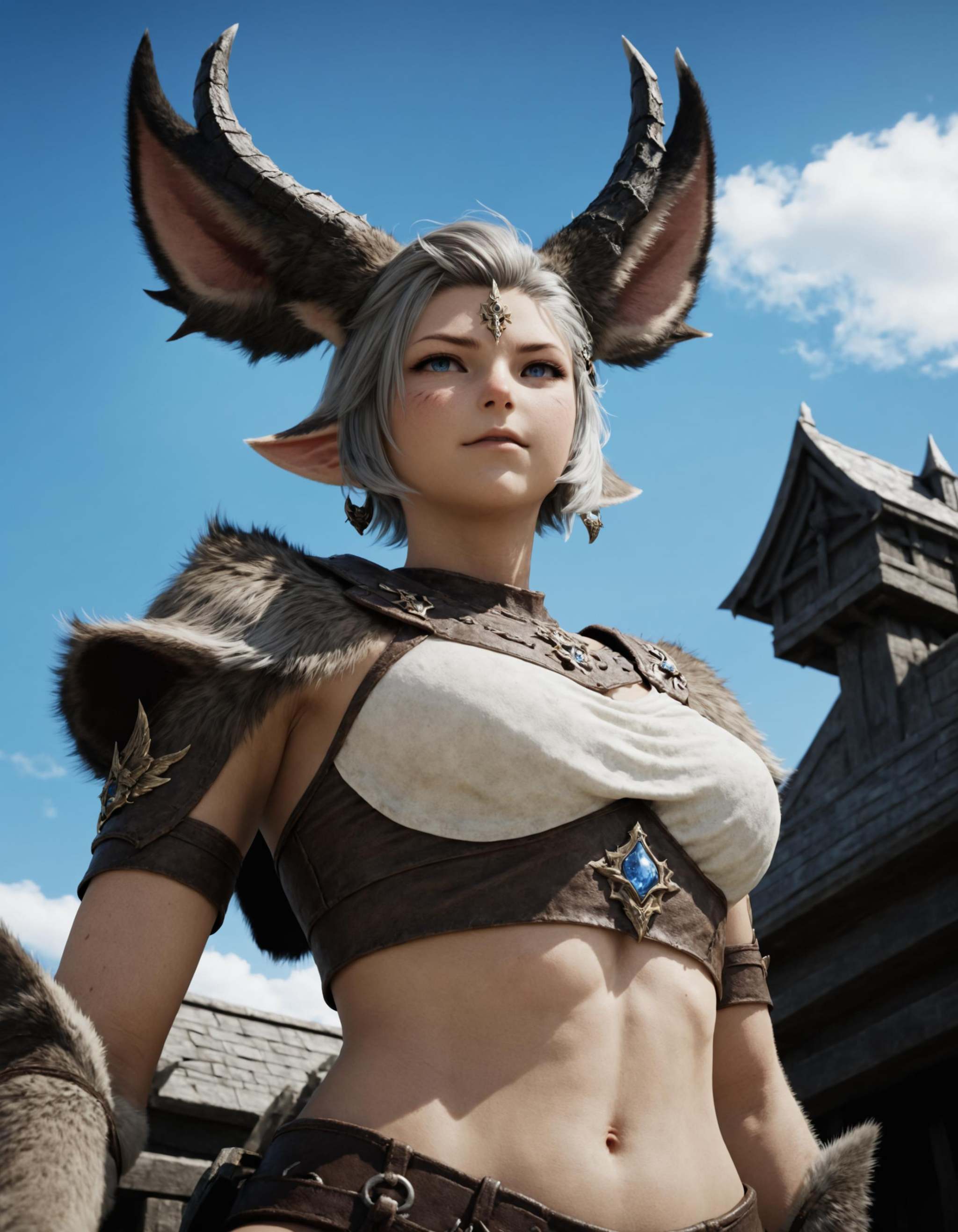 dwntrilffxiv,  face focus,  1girl on Tensor.Art
