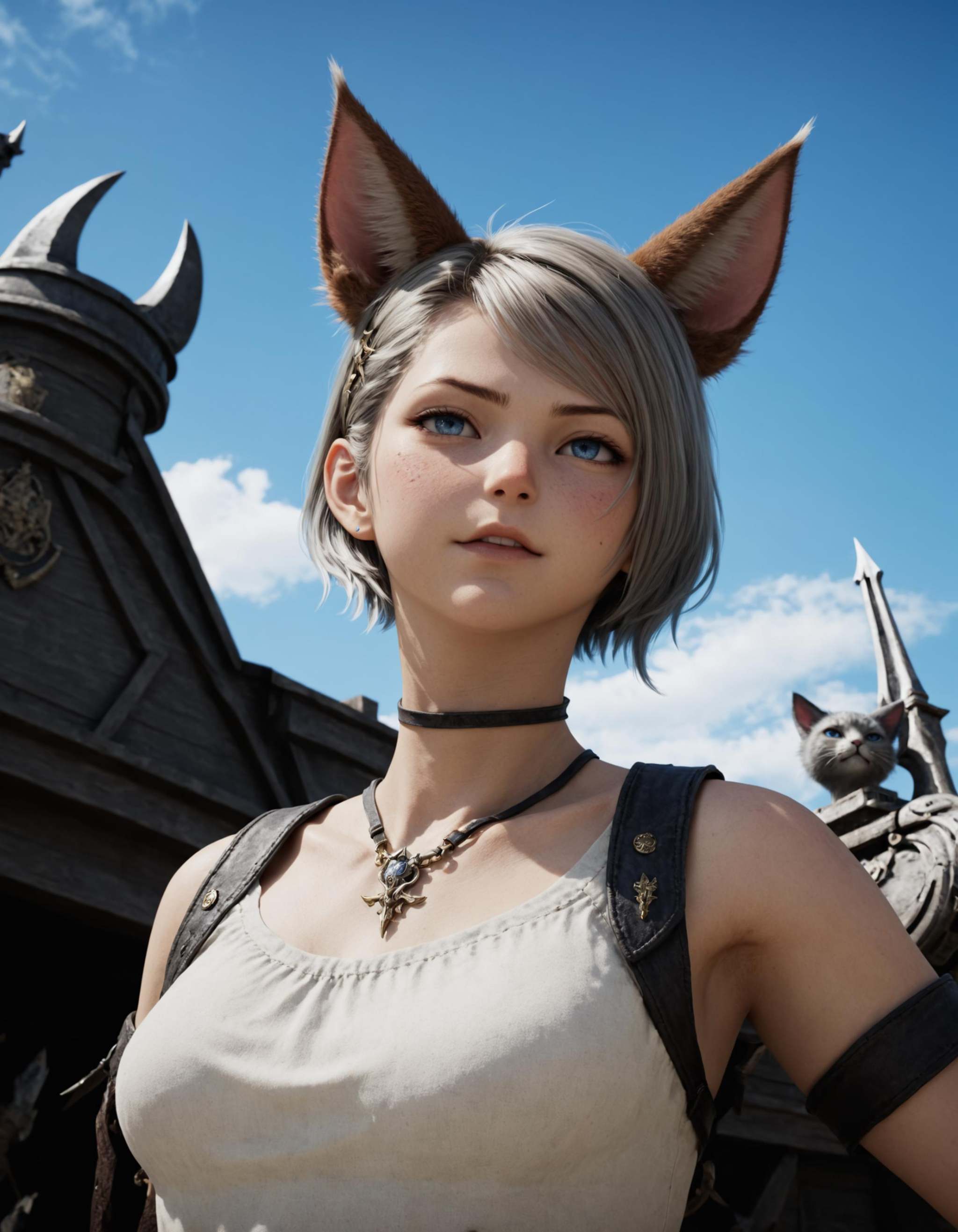 dwntrilffxiv,  face focus,  1girl on Tensor.Art