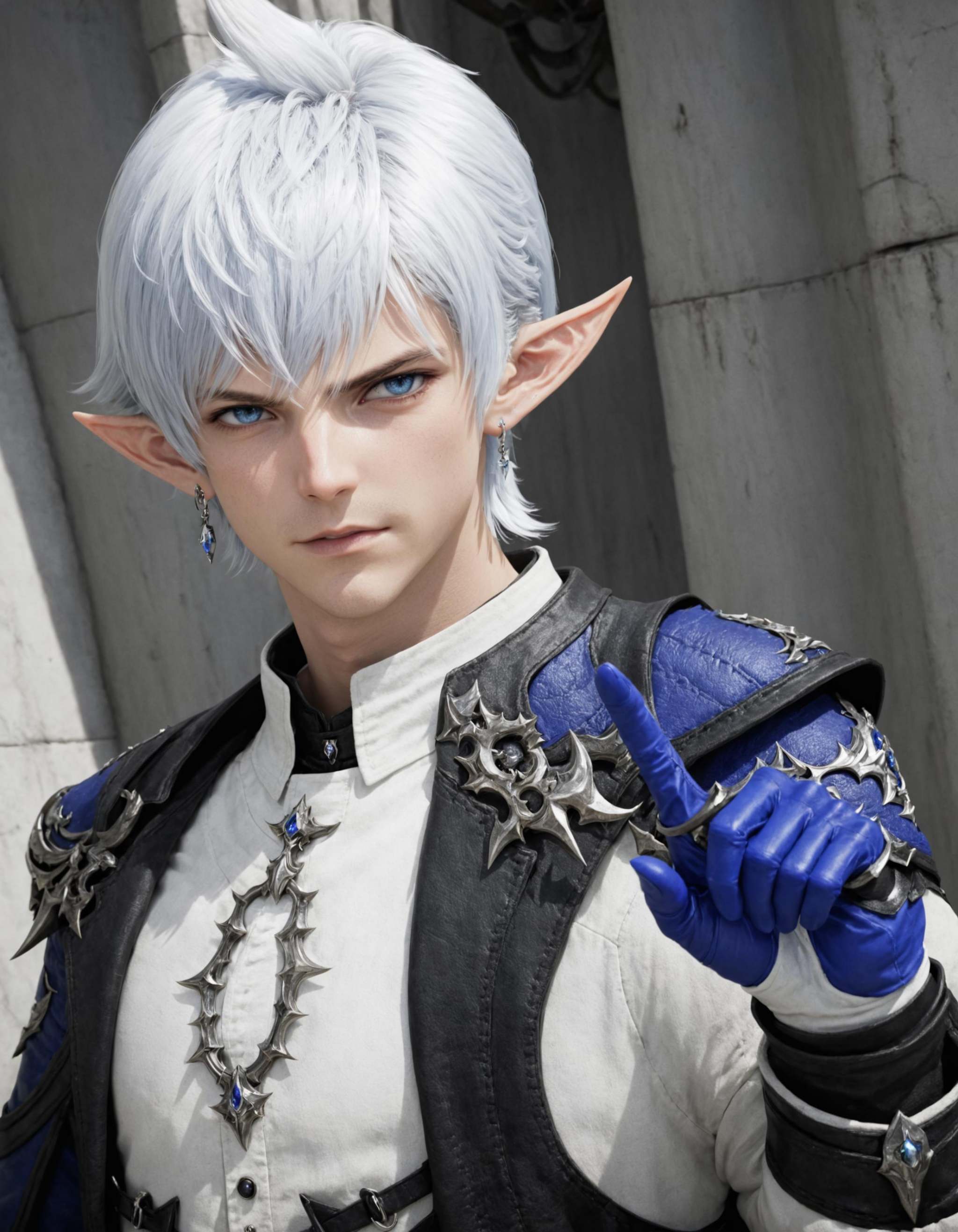 dwntrilffxiv,  solo,  looking at viewer on Tensor.Art