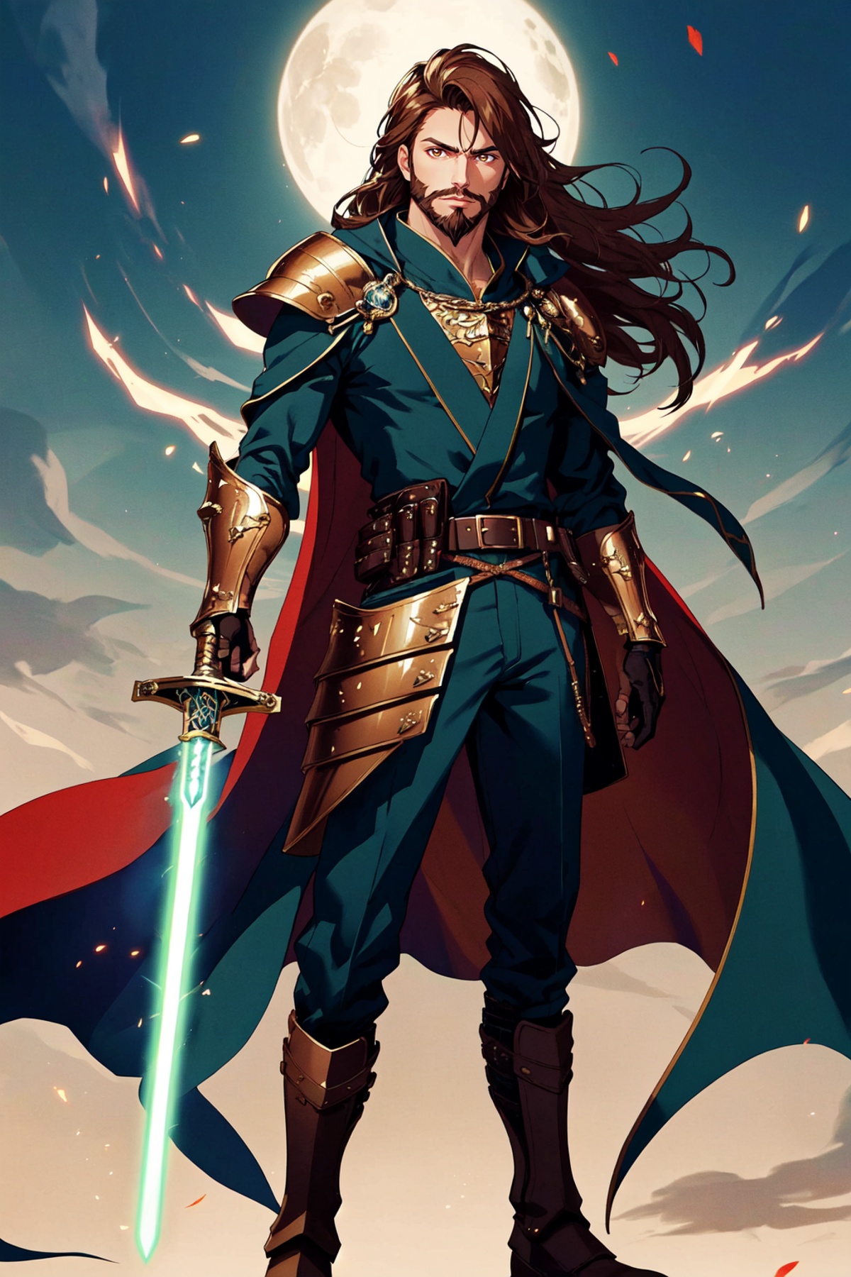 1boy,  armor,  beard on Tensor.Art