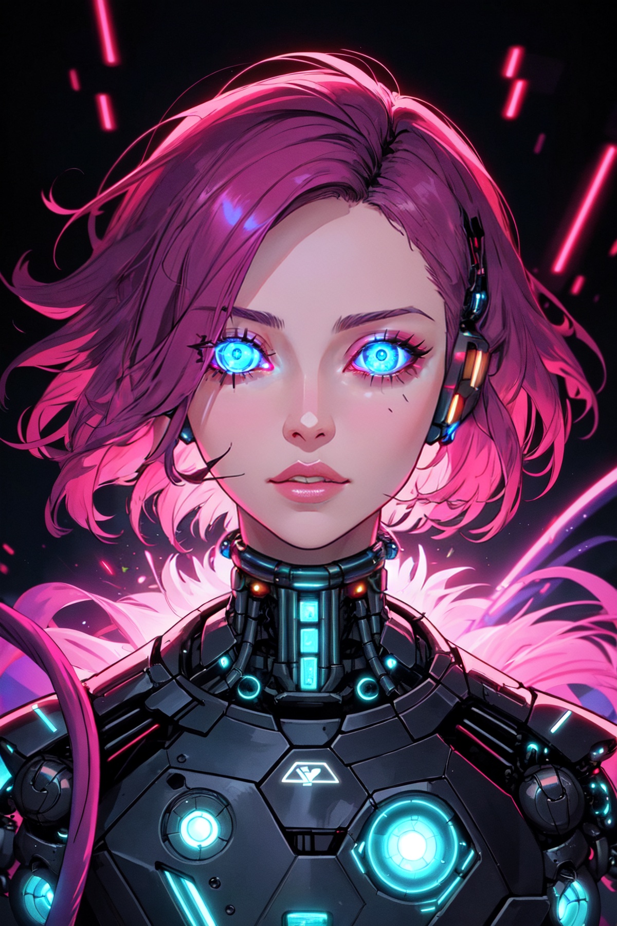 1girl,  android,  blue eyes on Tensor.Art