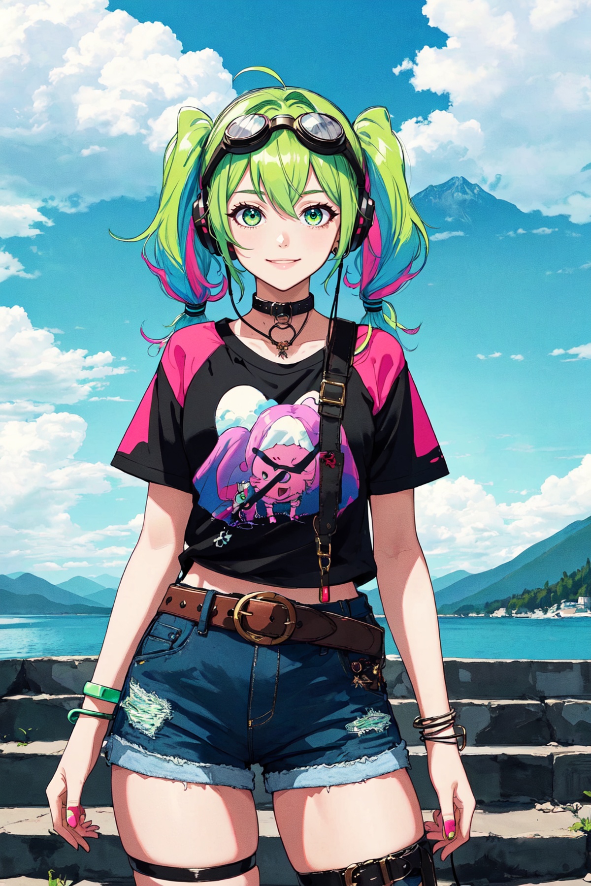 1girl,  belt,  bracelet on Tensor.Art
