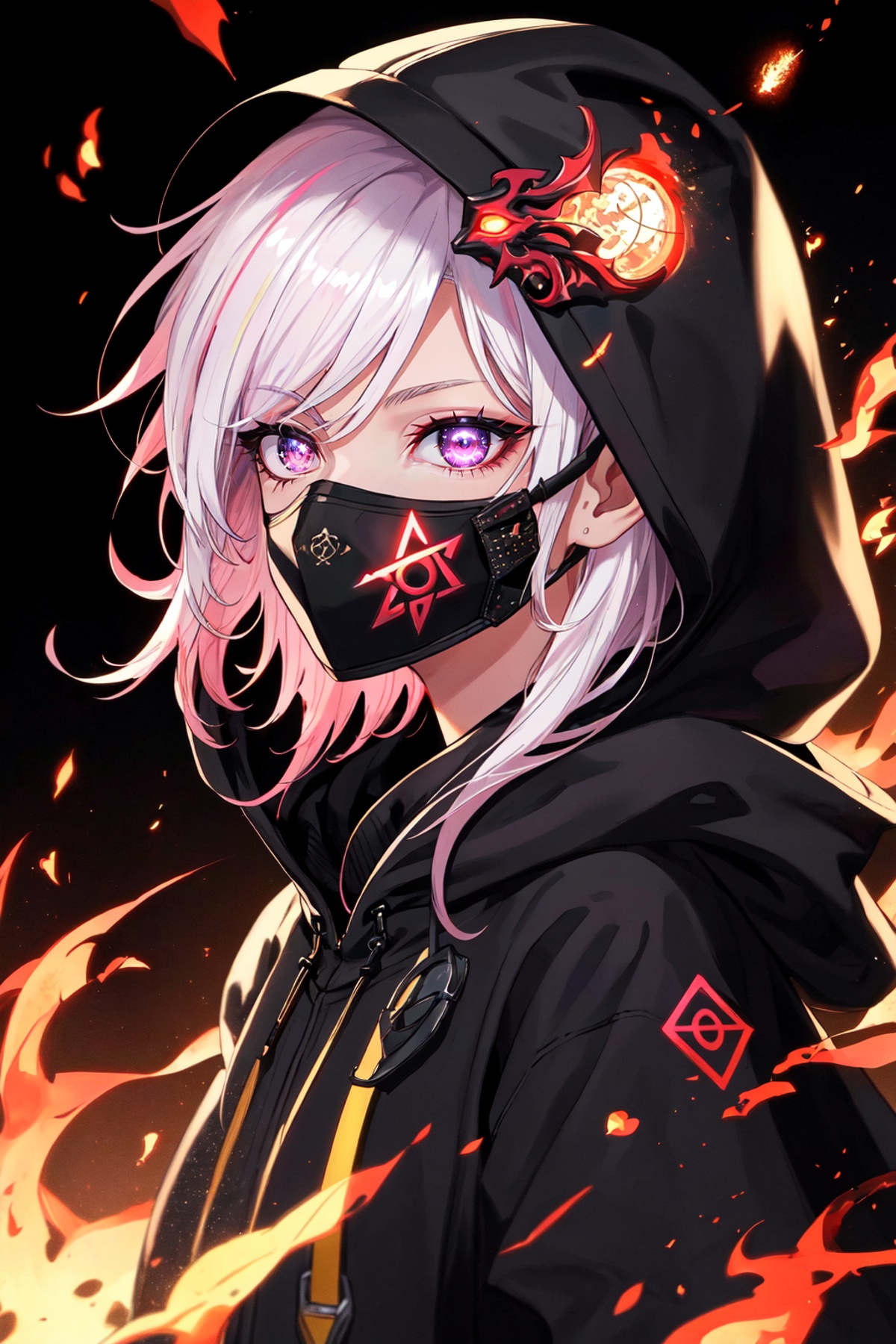 1girl,  bangs,  glowing eyes on Tensor.Art