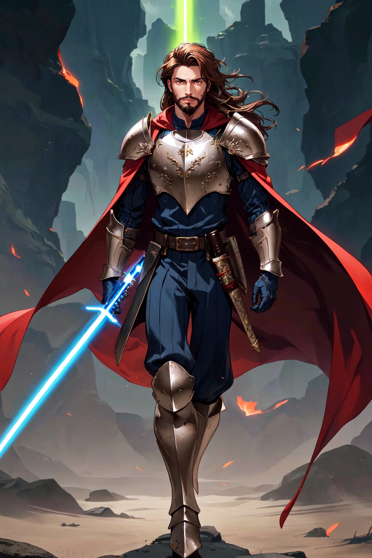 1boy,  armor,  beard on Tensor.Art