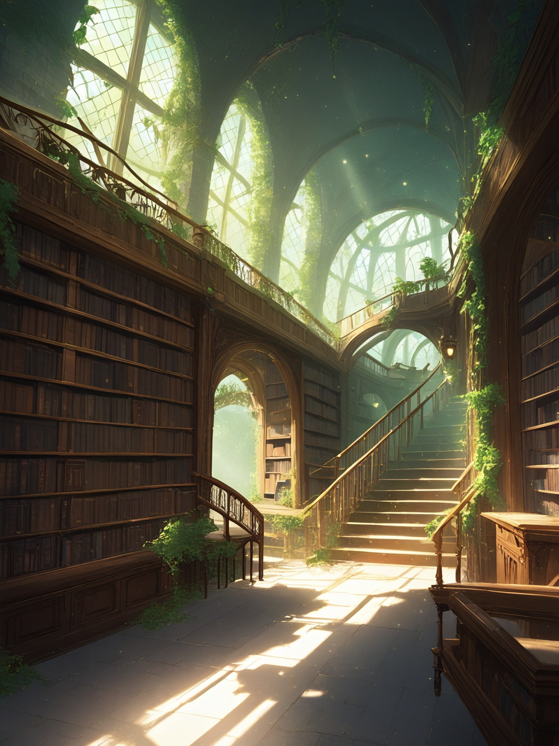 bookshelf,  building,  dappled sunlight on Tensor.Art