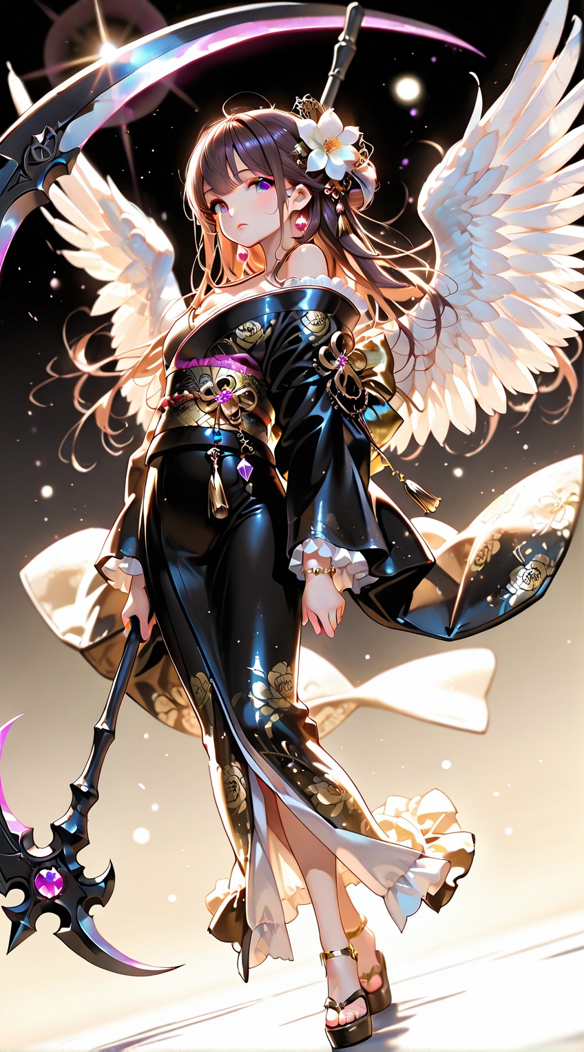 One girl,  solo,  wings on Tensor.Art