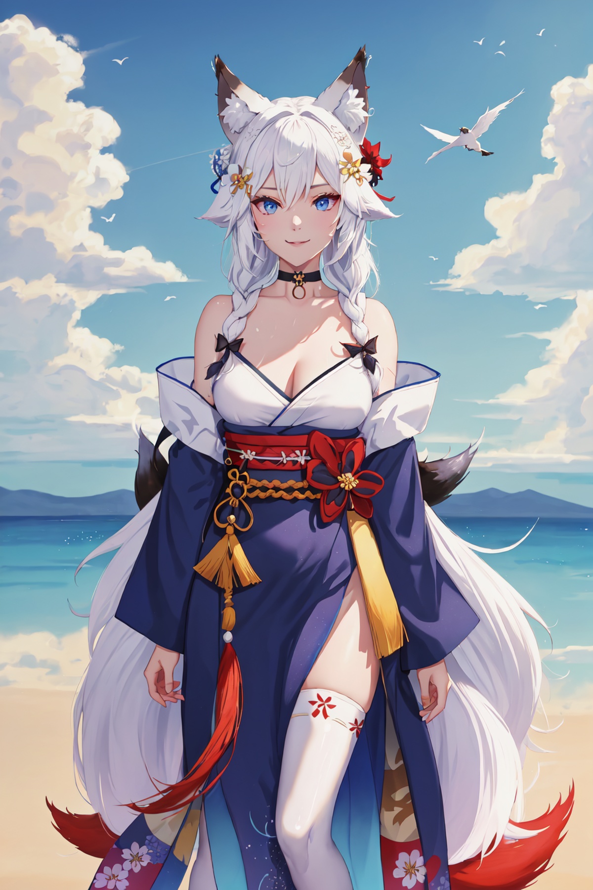 1girl,  :d,  animal ear fluff on Tensor.Art