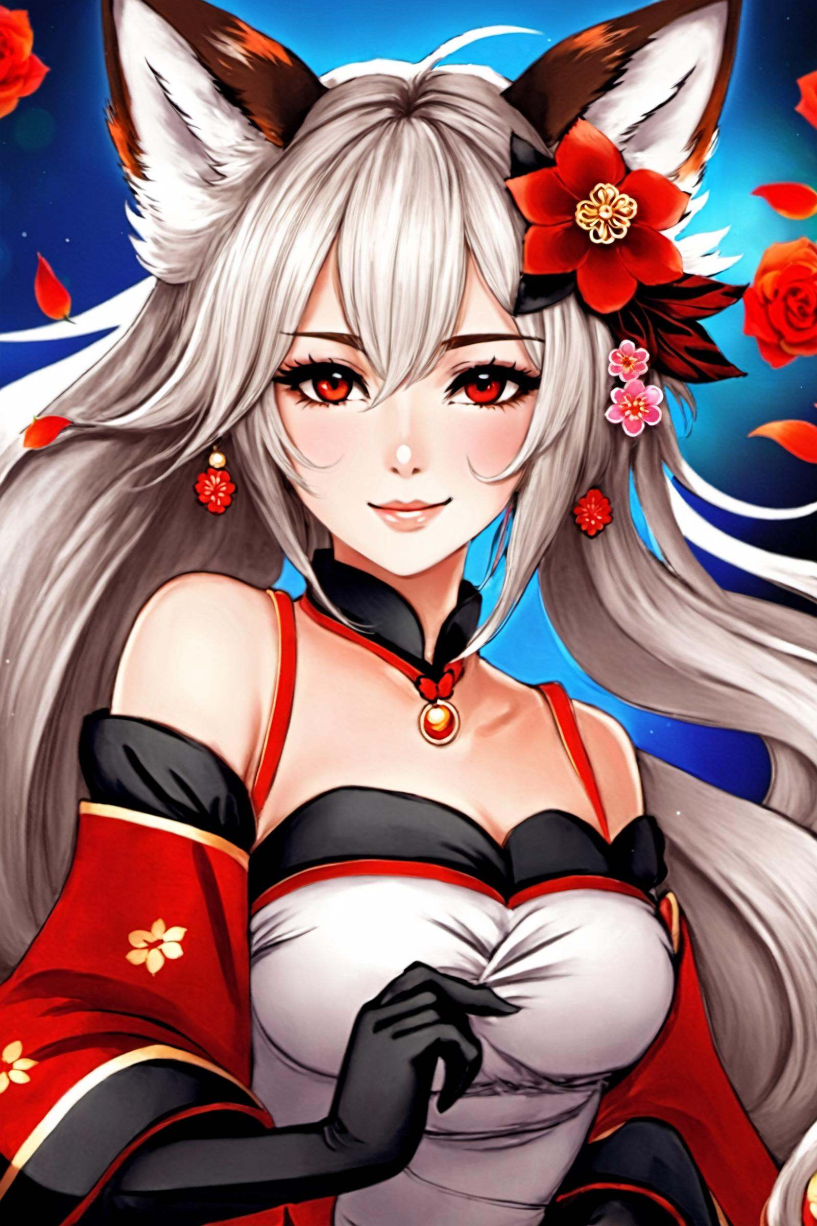 Enigma_Kitsune,  1girl,  solo on Tensor.Art