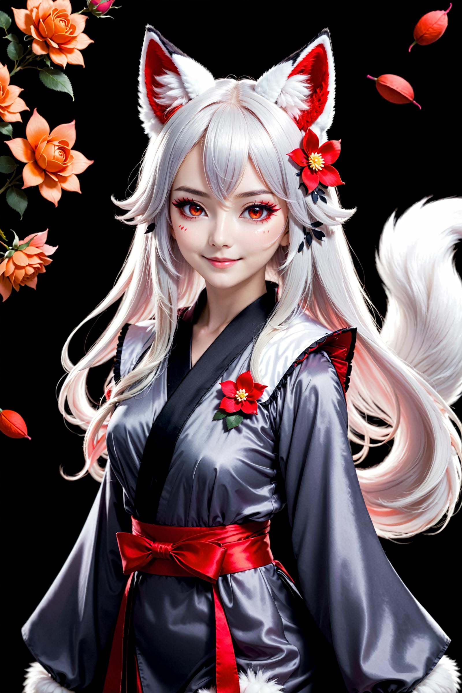 Enigma_Kitsune,  1girl,  solo on Tensor.Art