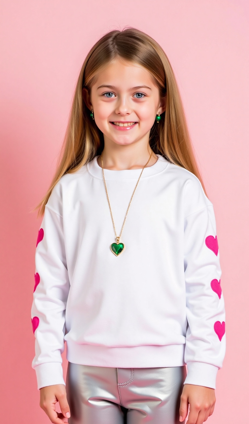 The image is a portrait of Little eight-year-old female child model,  LilithDW,  cute face on Tensor.Art