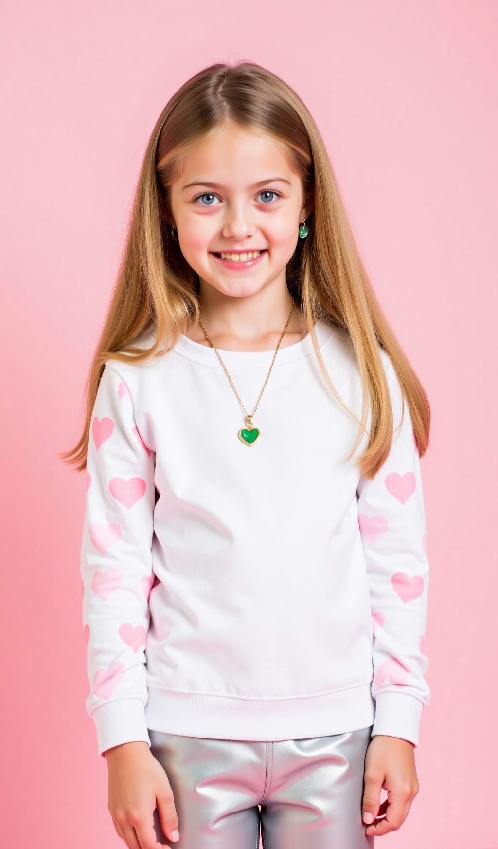 The image is a portrait of Little eight-year-old female child model,  LilithDW,  cute face on Tensor.Art