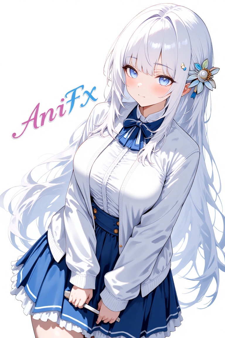 MDAnimeStyle,  girl,  white hair on Tensor.Art