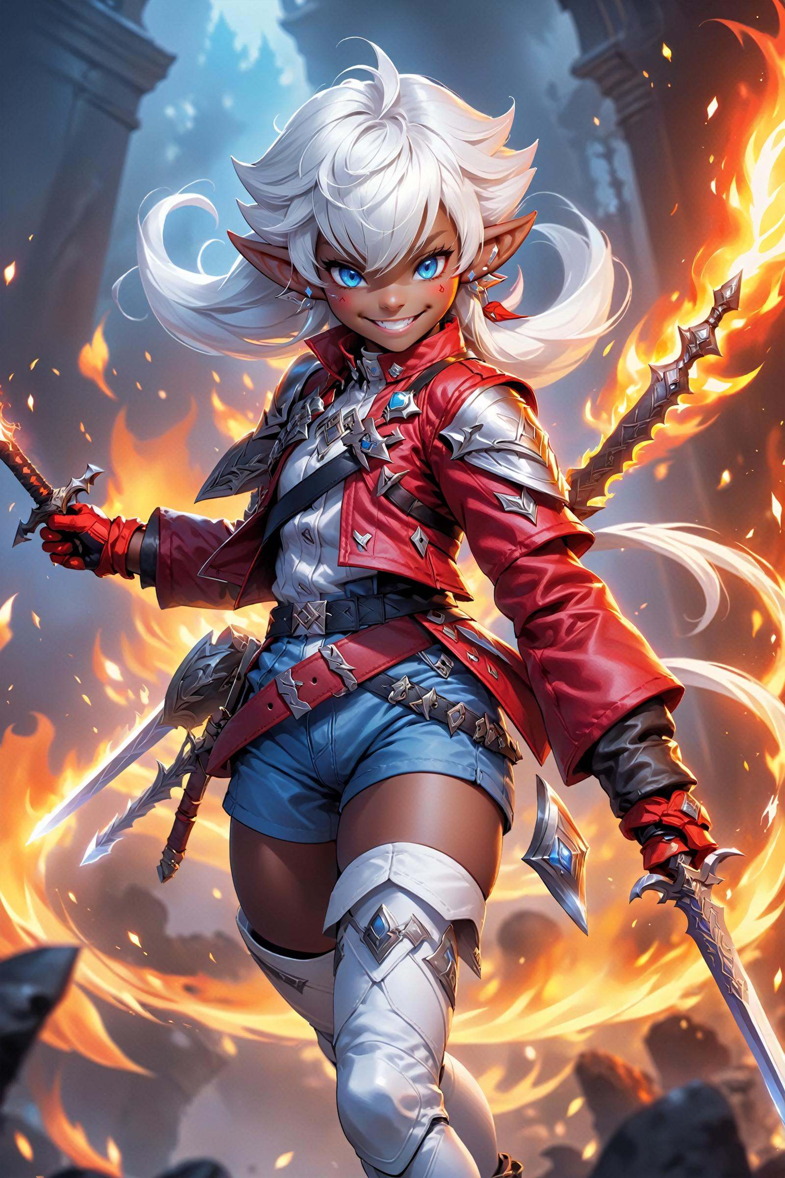 Alisaie Leveilleur,  official art,  masterpiece on Tensor.Art