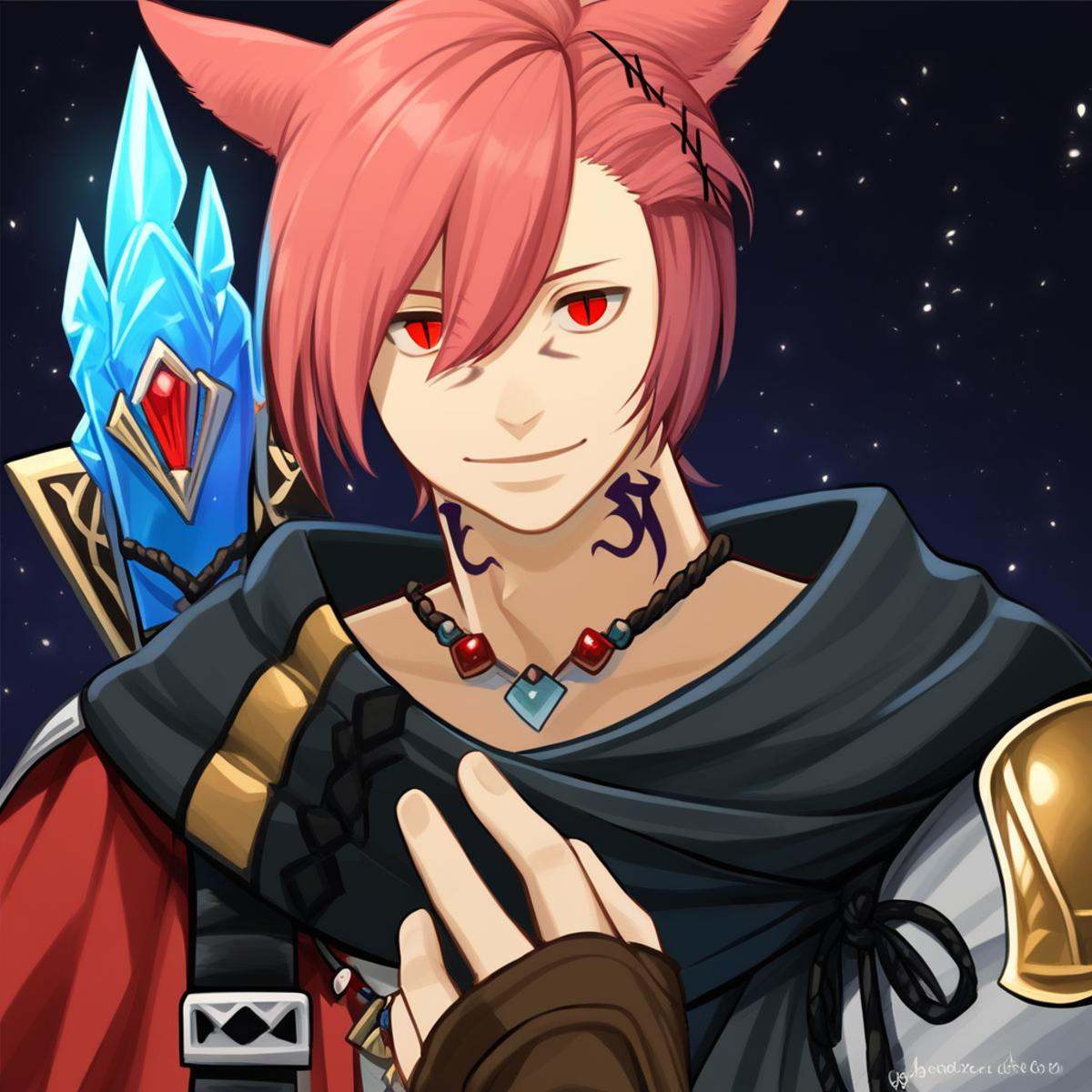 grahatiaffxivdsk,  solo,  miqo'te on Tensor.Art
