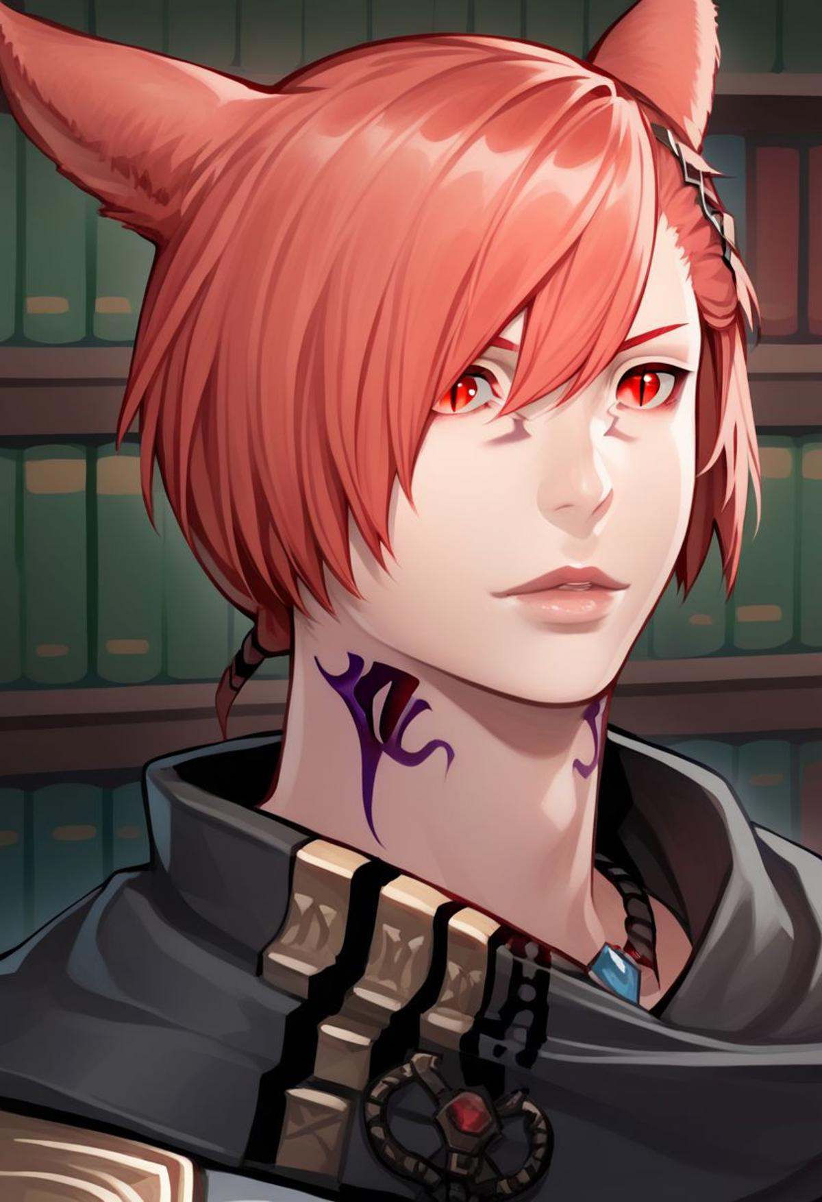 grahatiaffxivdsk,  animal ears,  miqo'te on Tensor.Art