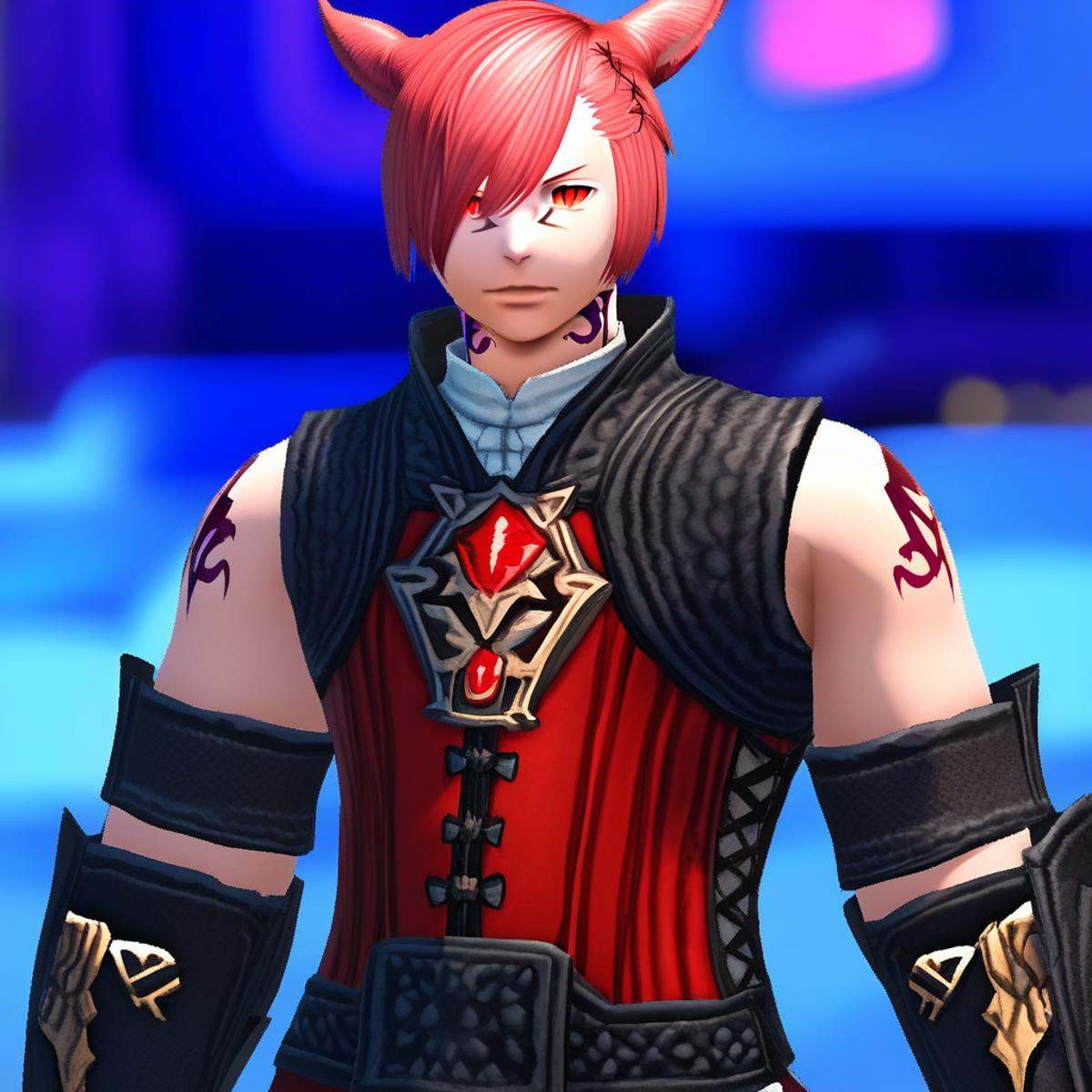 grahatiaffxivdsk,  animal ears,  miqo'te on Tensor.Art