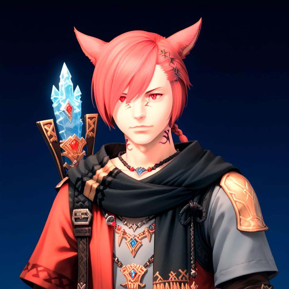 grahatiaffxivdsk,  animal ears,  male focus on Tensor.Art