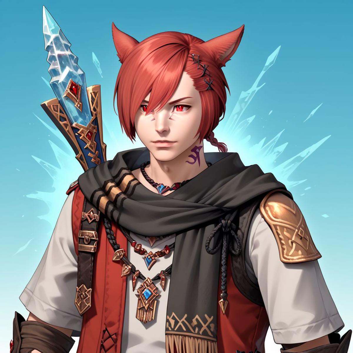 grahatiaffxivdsk,  animal ears,  male focus on Tensor.Art