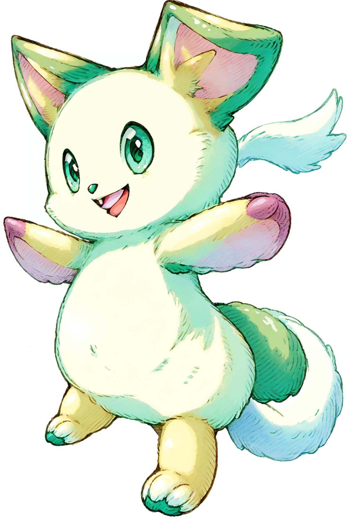 Bravely Default Style,  solo,  smile on Tensor.Art
