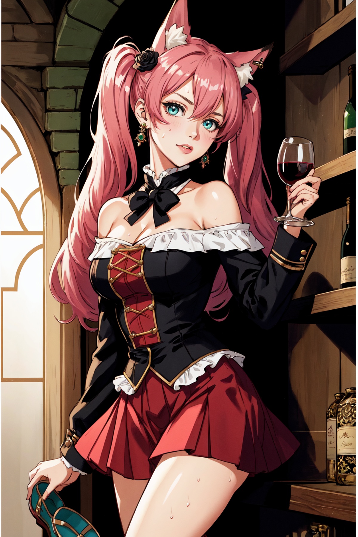 Utena_Tenjou VictorianFoxGirl SexyDrunkMaid on Tensor.Art