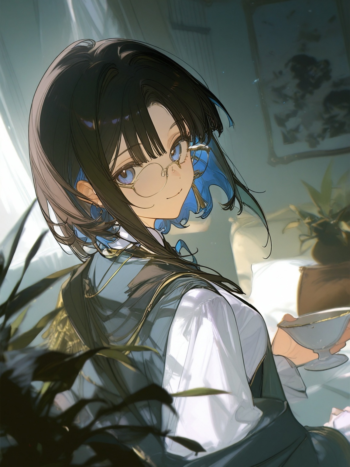 1girl,  indoors,  room on Tensor.Art