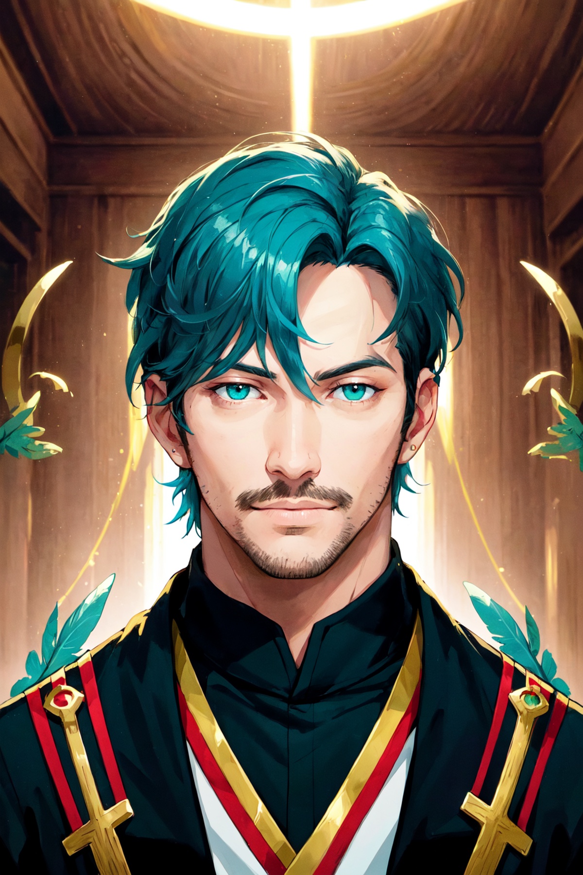 futuristic De Stijl Painting of a Markiplier,  a man who's heritage crosses the korean peninsua and germanic tribes,  amer...
