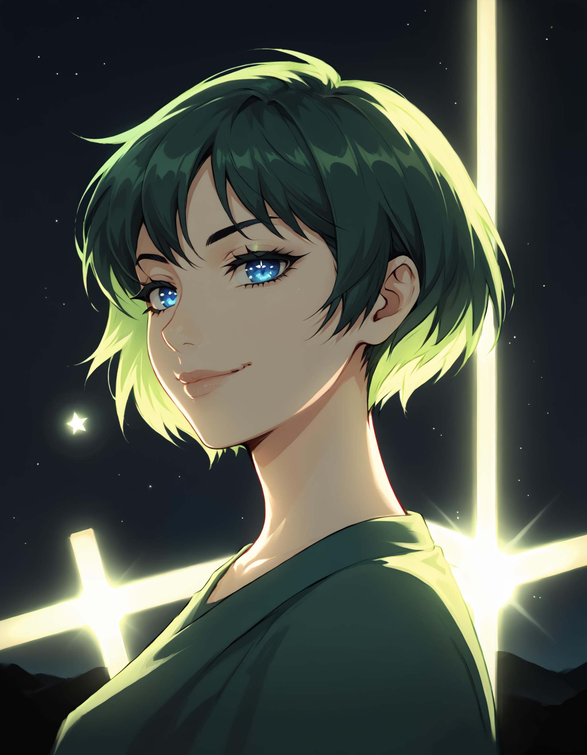 reshadexl,  green theme,  1girl on Tensor.Art
