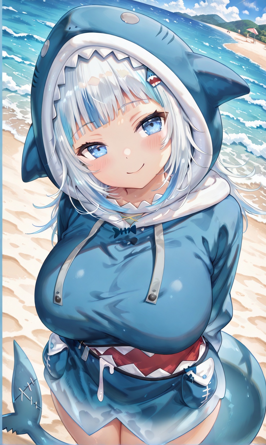1girl,  ((gawr gura)),  virtual youtuber on Tensor.Art