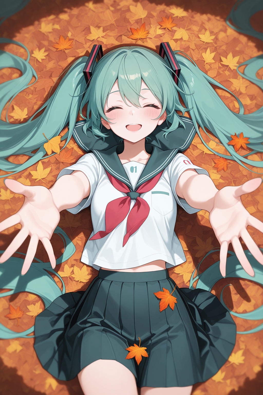 1girl,  hatsune miku,  solo on Tensor.Art