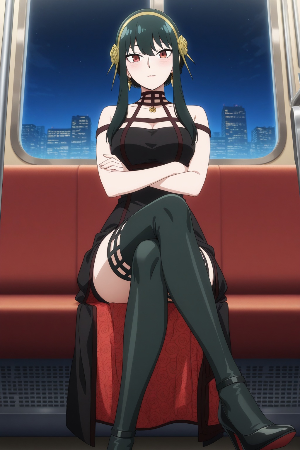 1girl,  solo,  yor briar_(spy_x_family) on Tensor.Art