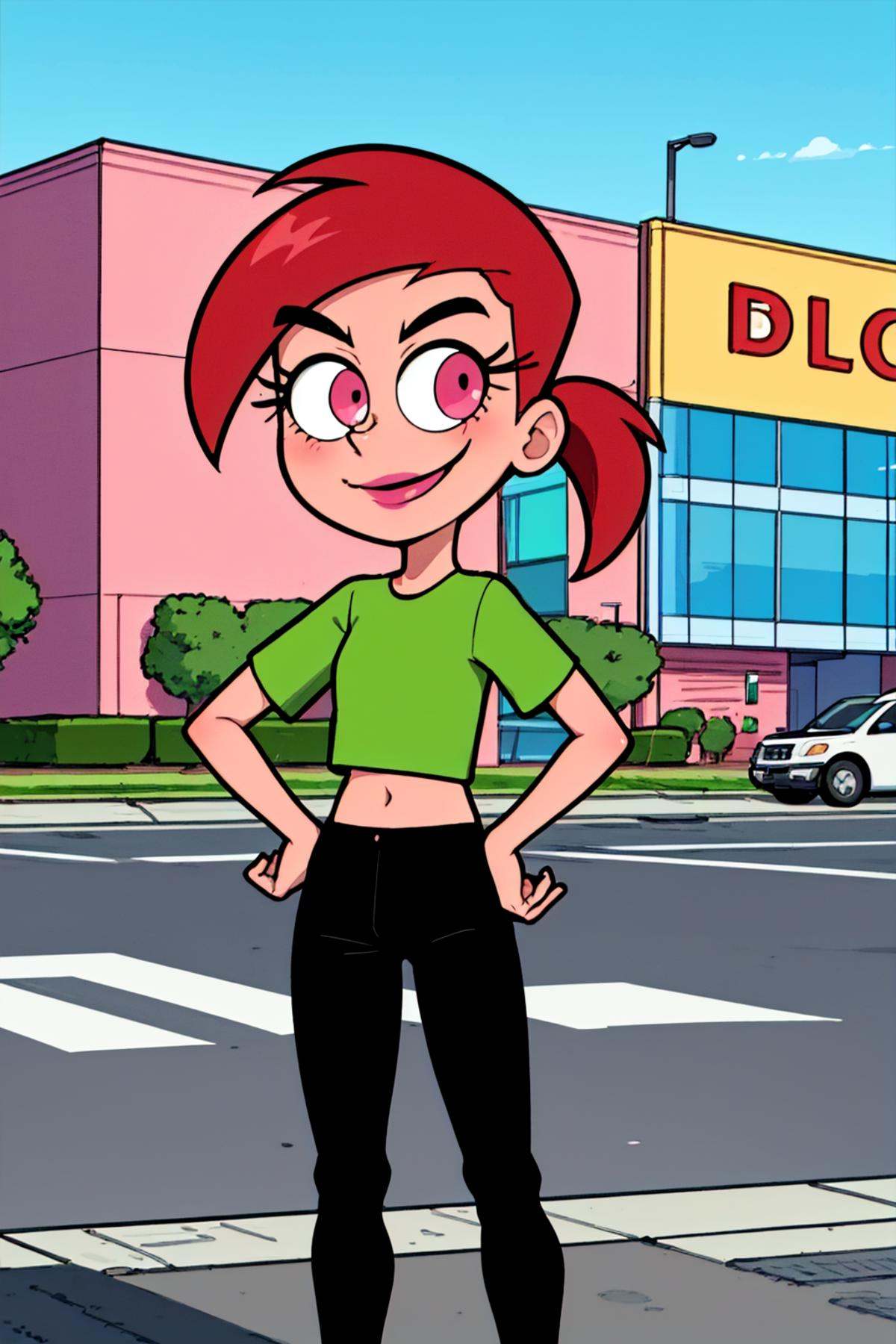 vicky,  ponytail,  lipstick on Tensor.Art